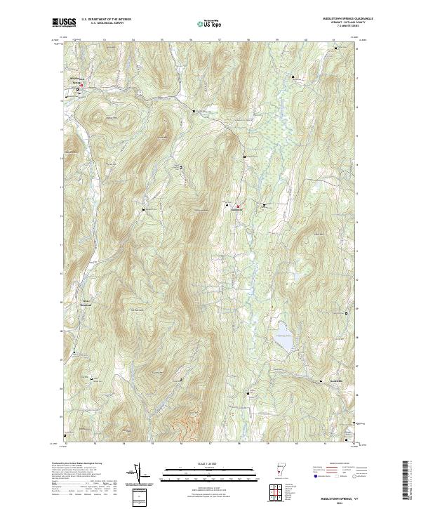 Middletown Springs topographic map thumbnail