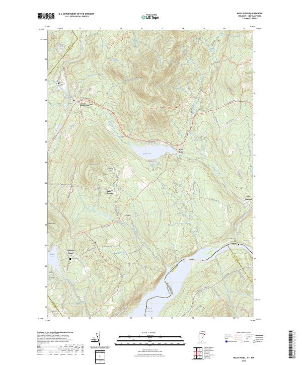 Miles Pond topographic map thumbnail