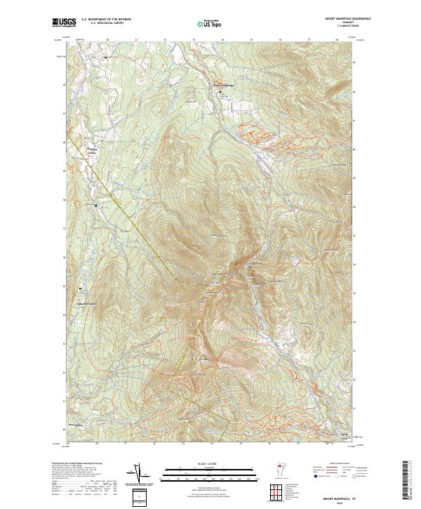 Mount Mansfield topographic map thumbnail