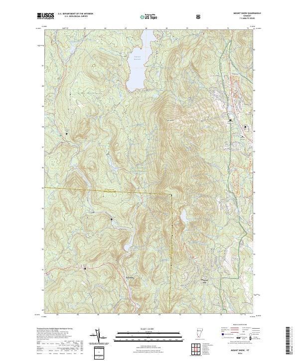 Mount Snow topographic map thumbnail