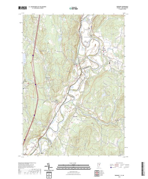 Newbury topographic map thumbnail