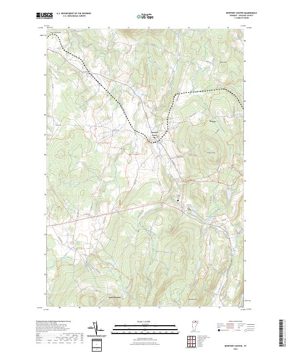 Newport Center topographic map thumbnail