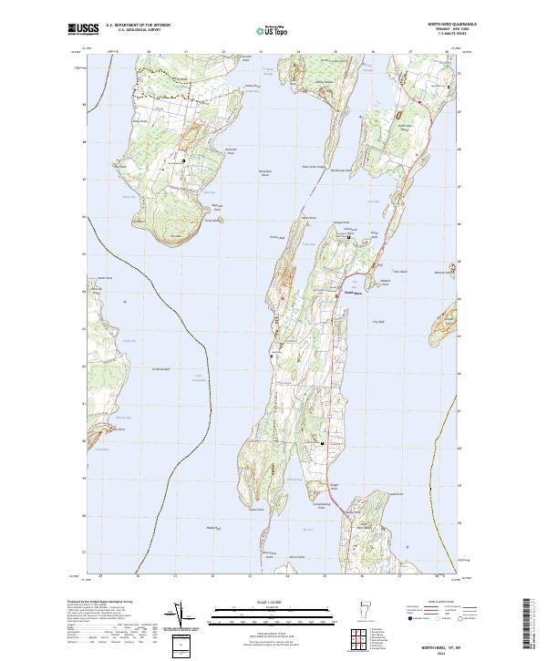 North Hero topographic map thumbnail