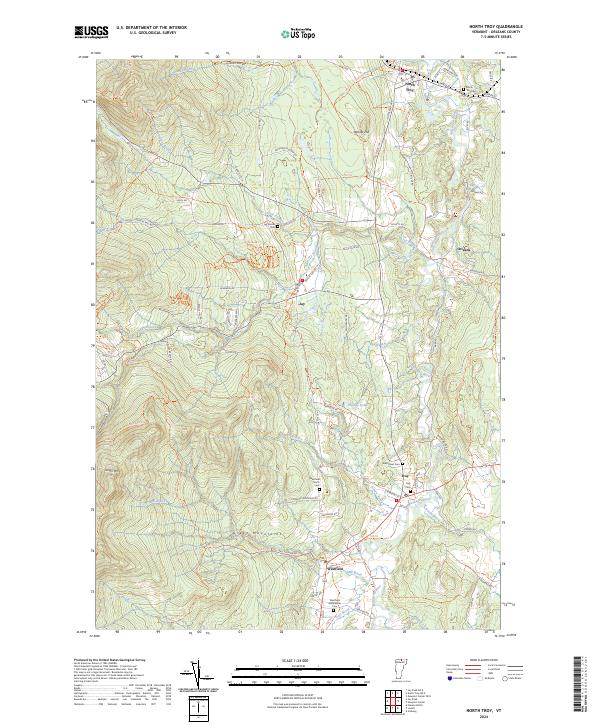 North Troy topographic map thumbnail