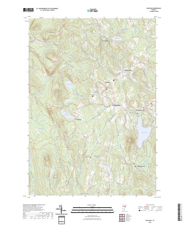 Peacham topographic map thumbnail