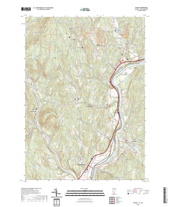 Putney topographic map thumbnail