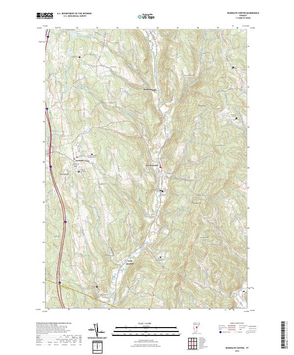Randolph Center topographic map thumbnail