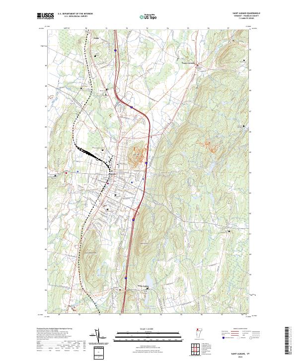 Saint Albans topographic map thumbnail