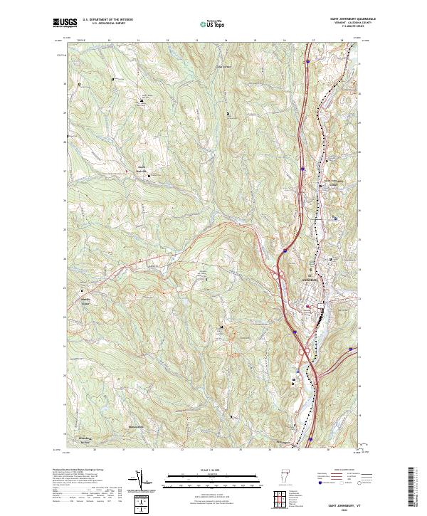 Saint Johnsbury topographic map thumbnail