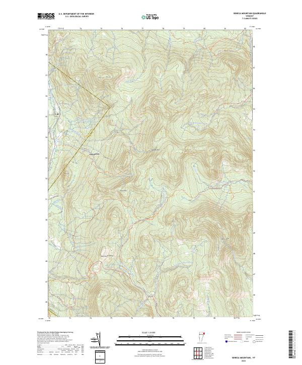 Seneca Mountain topographic map thumbnail