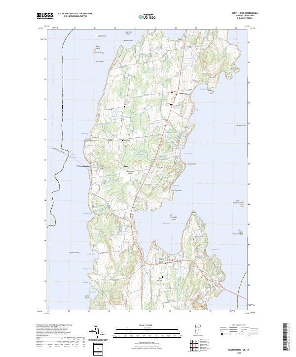 South Hero topographic map thumbnail