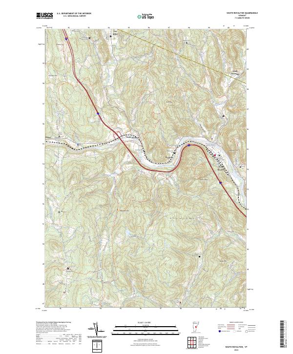 South Royalton topographic map thumbnail