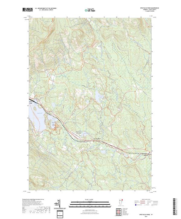 Spectacle Pond topographic map thumbnail