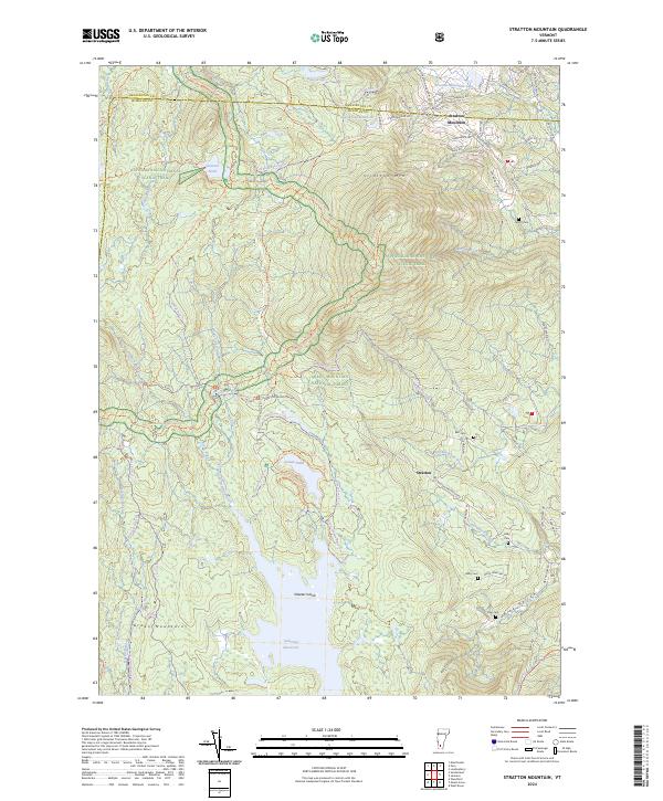 Stratton Mountain topographic map thumbnail