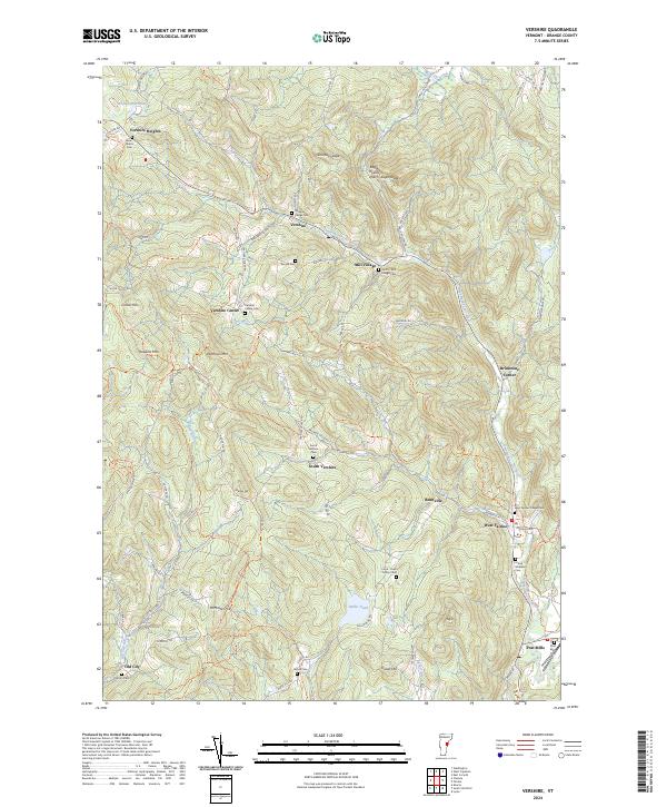 Vershire topographic map thumbnail