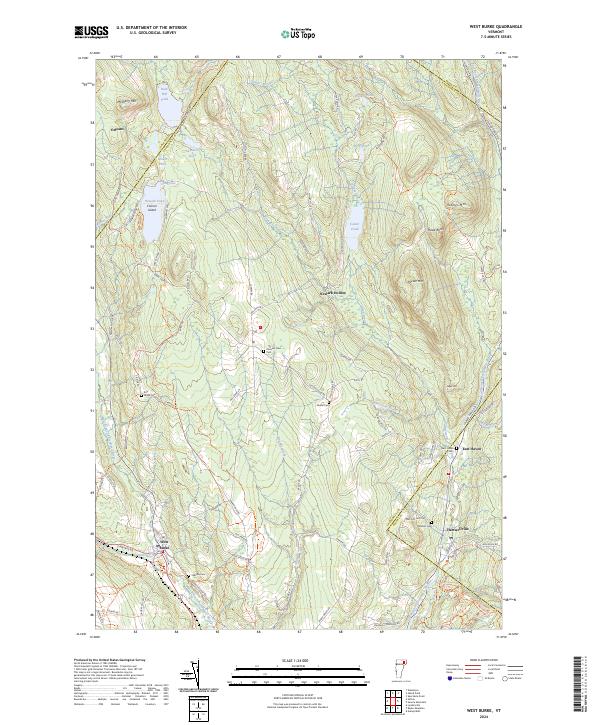 West Burke topographic map thumbnail