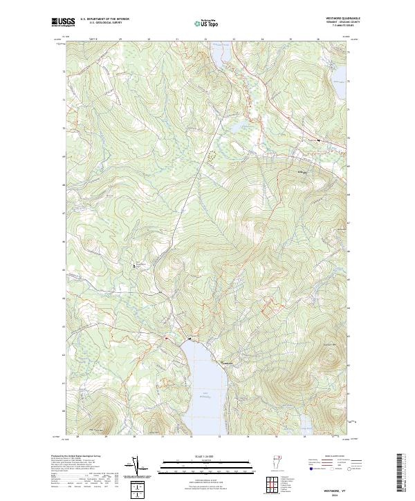 Westmore topographic map thumbnail