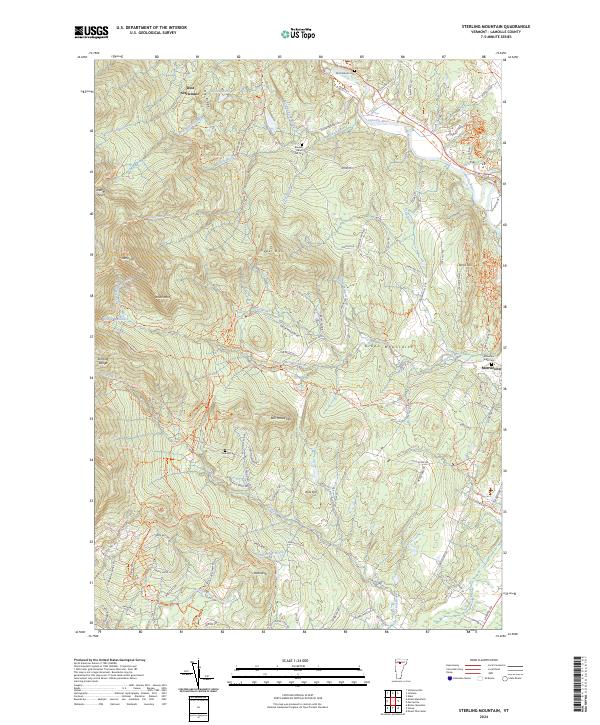 Sterling Mountain topographic map thumbnail