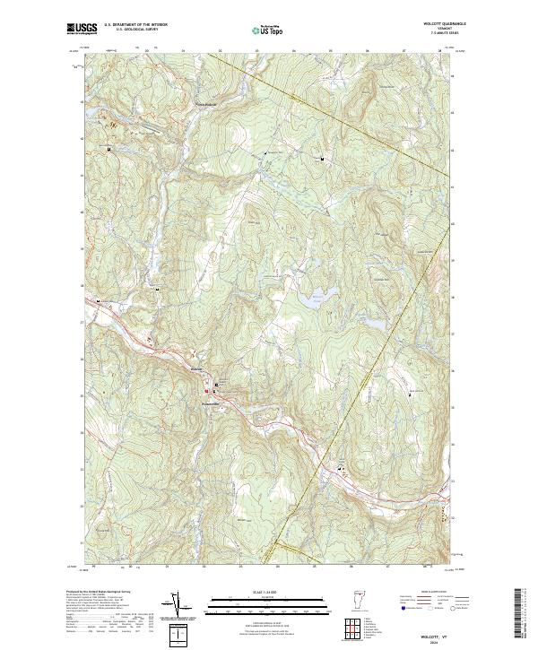 Wolcott topographic map thumbnail