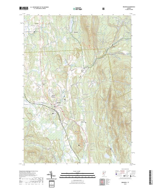 Brandon topographic map thumbnail