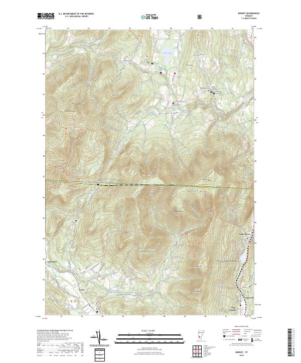 Dorset topographic map thumbnail