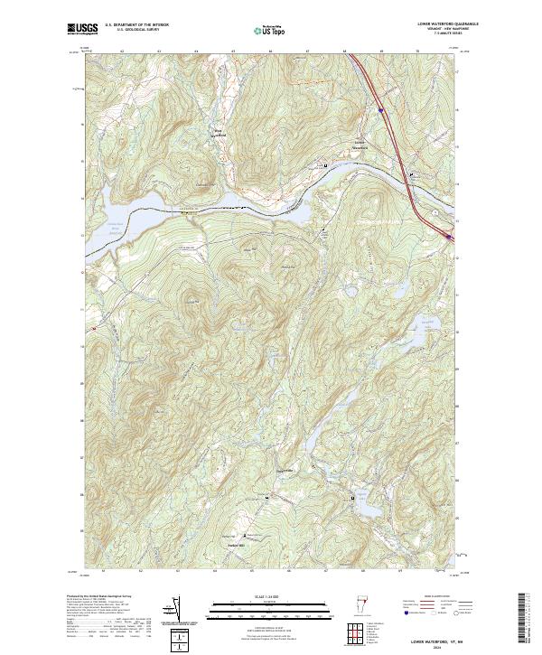 Lower Waterford topographic map thumbnail
