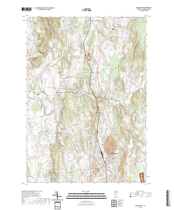 Middlebury topographic map thumbnail