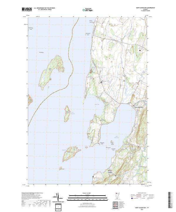 Saint Albans Bay topographic map thumbnail