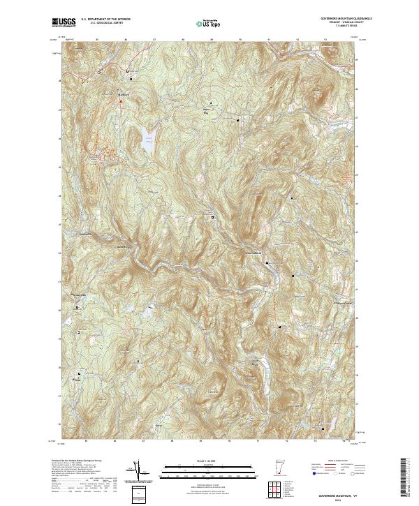 Governors Mountain topographic map thumbnail