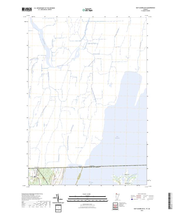 East Alburg OE N topographic map thumbnail