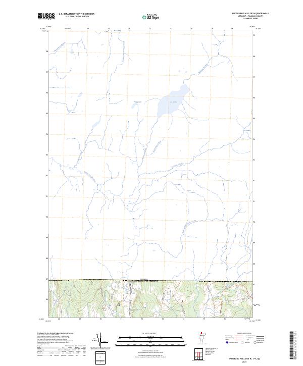 Enosburg Falls OE N topographic map thumbnail