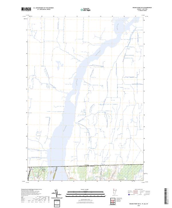 Rouses Point OE N topographic map thumbnail