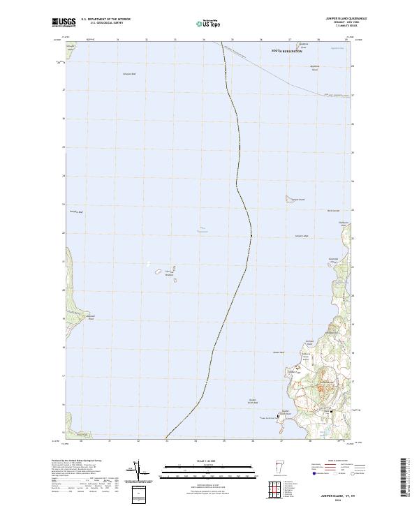 Juniper Island topographic map thumbnail