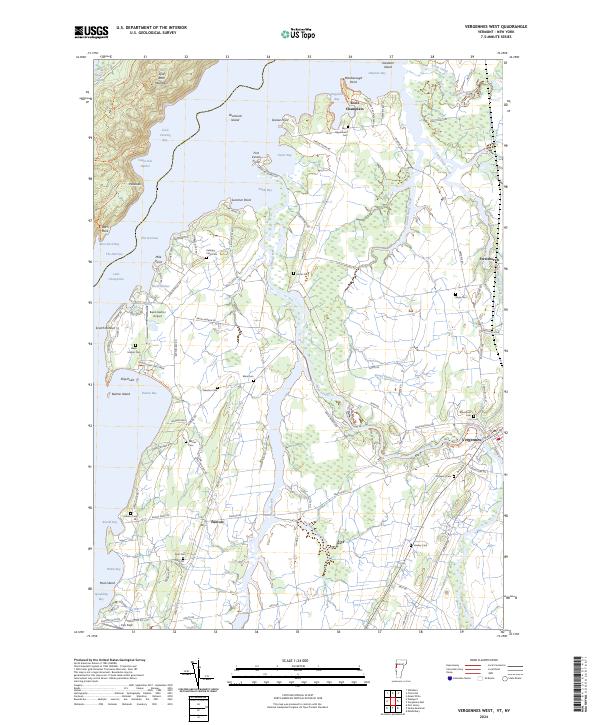 Vergennes West topographic map thumbnail