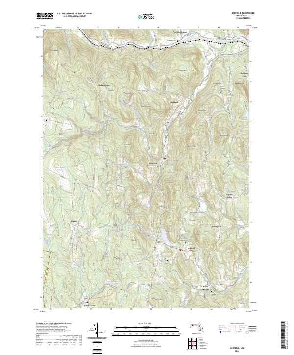 Ashfield topographic map thumbnail
