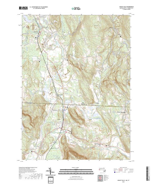 Ashley Falls topographic map thumbnail