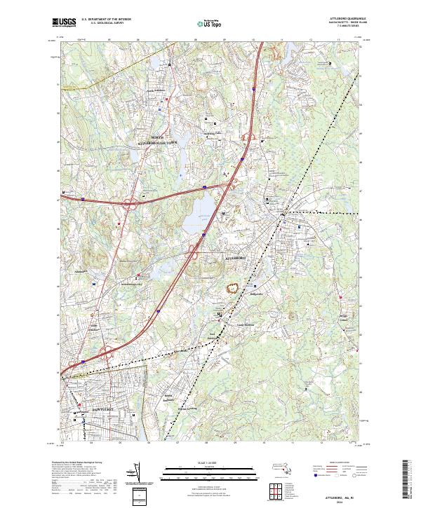 Attleboro topographic map thumbnail