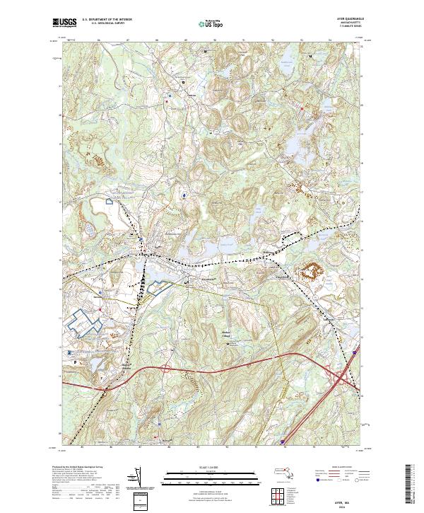 Ayer topographic map thumbnail