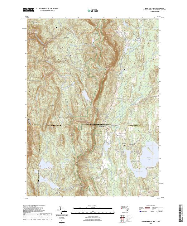 Bash Bish Falls topographic map thumbnail