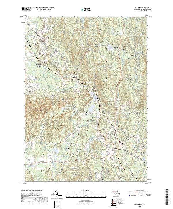 Belchertown topographic map thumbnail