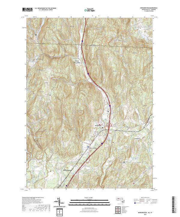 Bernardston topographic map thumbnail