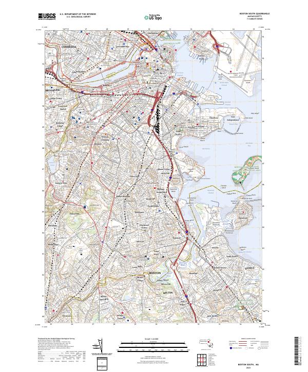 Boston South 2023 topographic map thumbnail