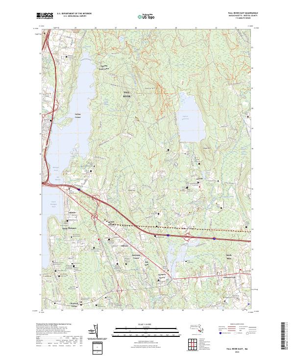 Fall River East topographic map thumbnail