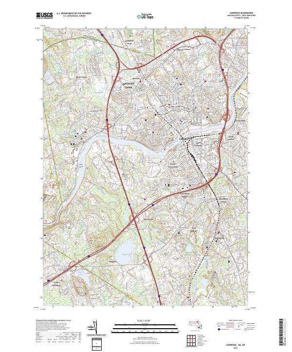 Lawrence topographic map thumbnail