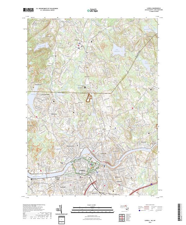 Lowell topographic map thumbnail