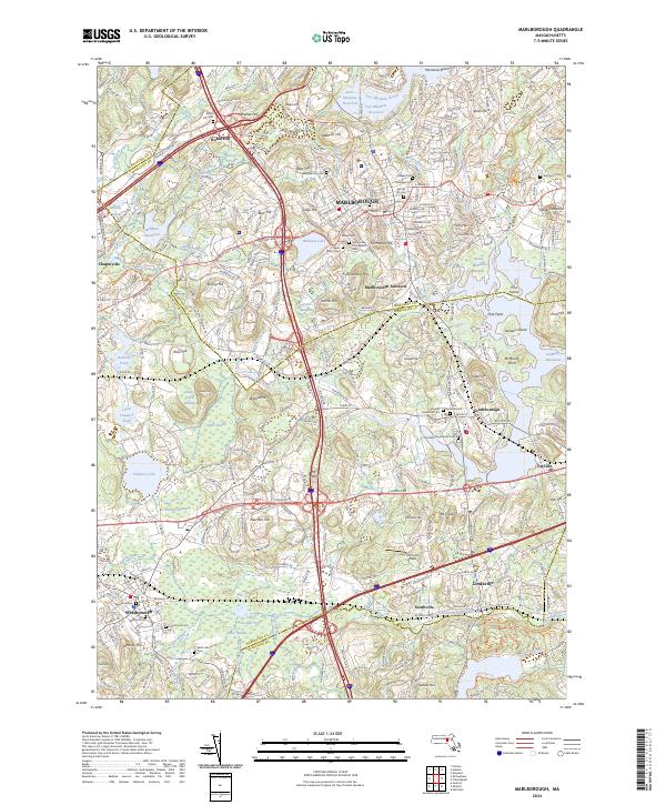 Marlborough topographic map thumbnail