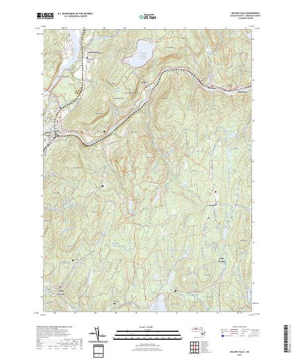 Millers Falls topographic map thumbnail