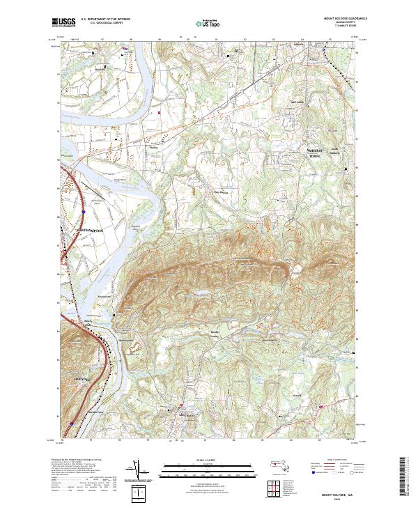 Mount Holyoke topographic map thumbnail