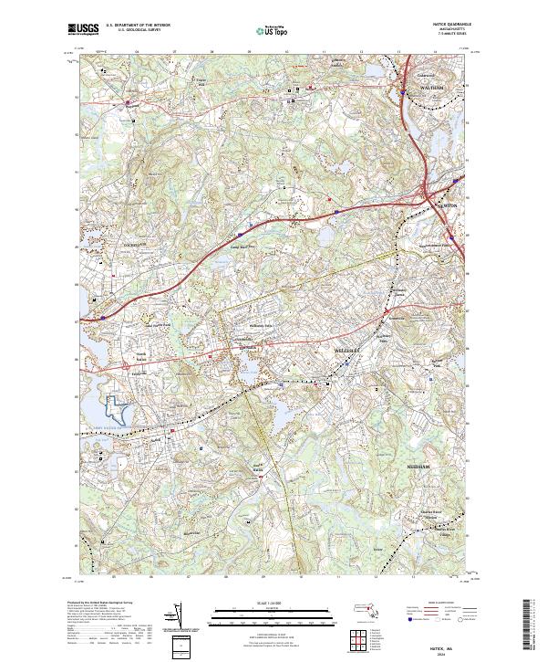 Natick topographic map thumbnail