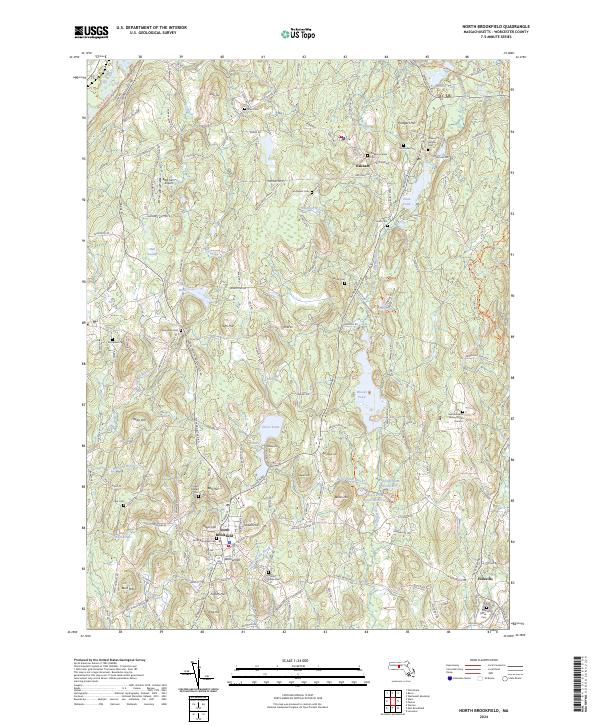North Brookfield topographic map thumbnail